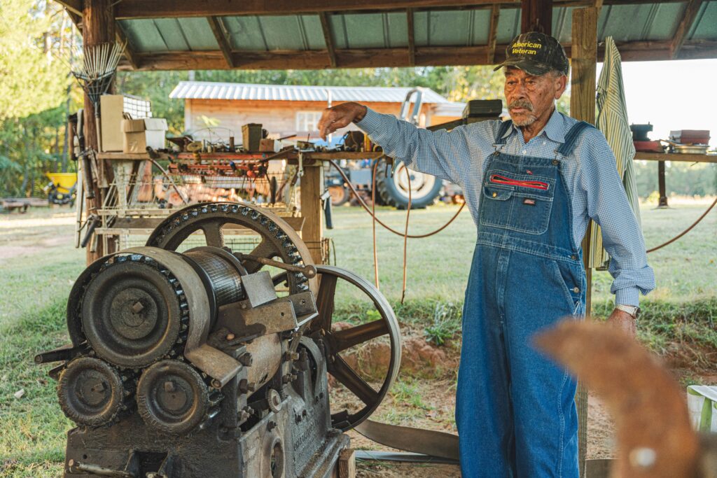 Mr. Billy Powell from The Powell Farm explains how his machinery works.